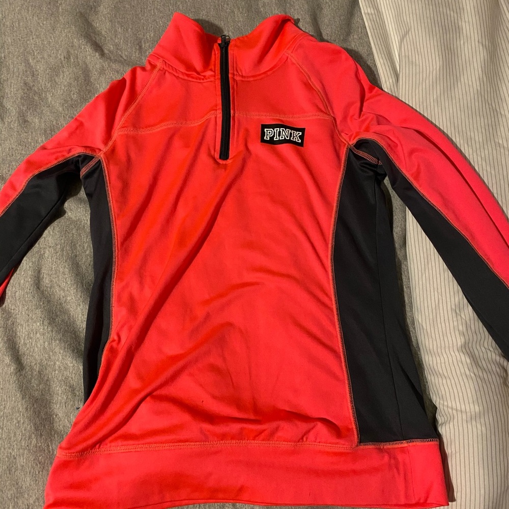 Pink quarter zip